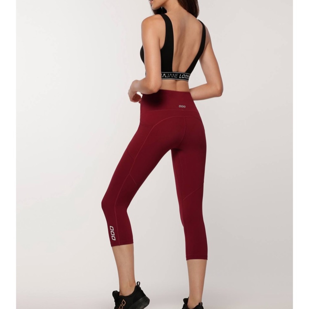 Lorna Jane No Ride Booty 7/8 Leggings, Cherry